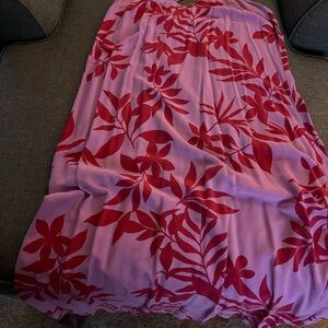 Old Navy Pink and Red Floral Maxi Dress